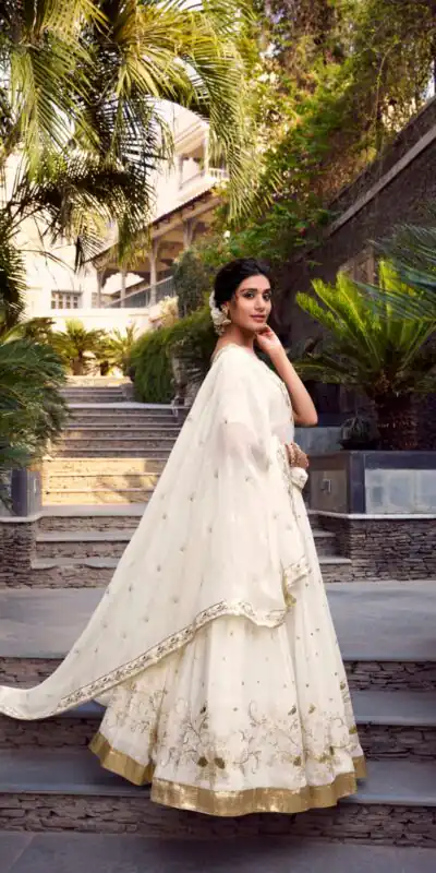 LNB 1422 Off White Color Silver Glosy Sequins and Embroidery Foil Work Lehenga Choli Wedding, Party, Festive, Events Etc. Delivery 4-6 Working Days Rs 3299 | Creative Lehenga, Bollywood Lehenga, Designer Lehenga, Embroidered Lehenga, Lehenga, Party Wear Lehenga