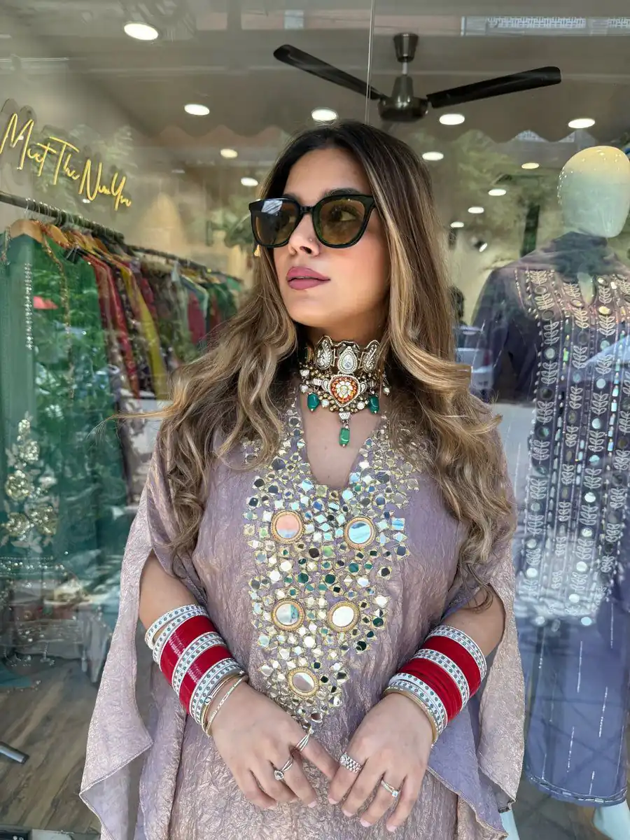 LG 1890 Onion Color Fendy Embroidery With Real Mirror Work Salwar Suit Casual, Wedding, Festive, Events . Expected Delivery  4-6 Working Days @1849/- only      | Casual Suits, Jump Suits, Creative suits, Designer Suits, Palazzo Suits, Party Wear Suits, Patiala Suits, Salwar suit, Straight Suits