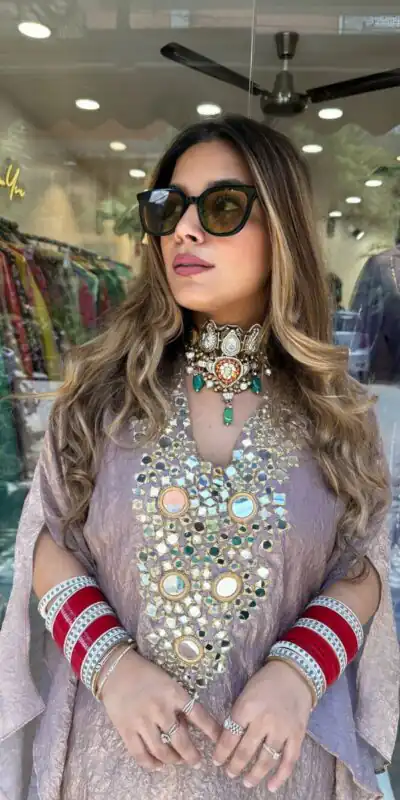 LG 1890 Onion Color Fendy Embroidery With Real Mirror Work Salwar Suit Casual, Wedding, Festive, Events . Expected Delivery  4-6 Working Days @1849/- only      | Casual Suits, Jump Suits, Creative suits, Designer Suits, Palazzo Suits, Party Wear Suits, Patiala Suits, Salwar suit, Straight Suits