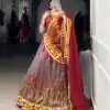 Onion Tasar Kashmiri Lehenga Choli