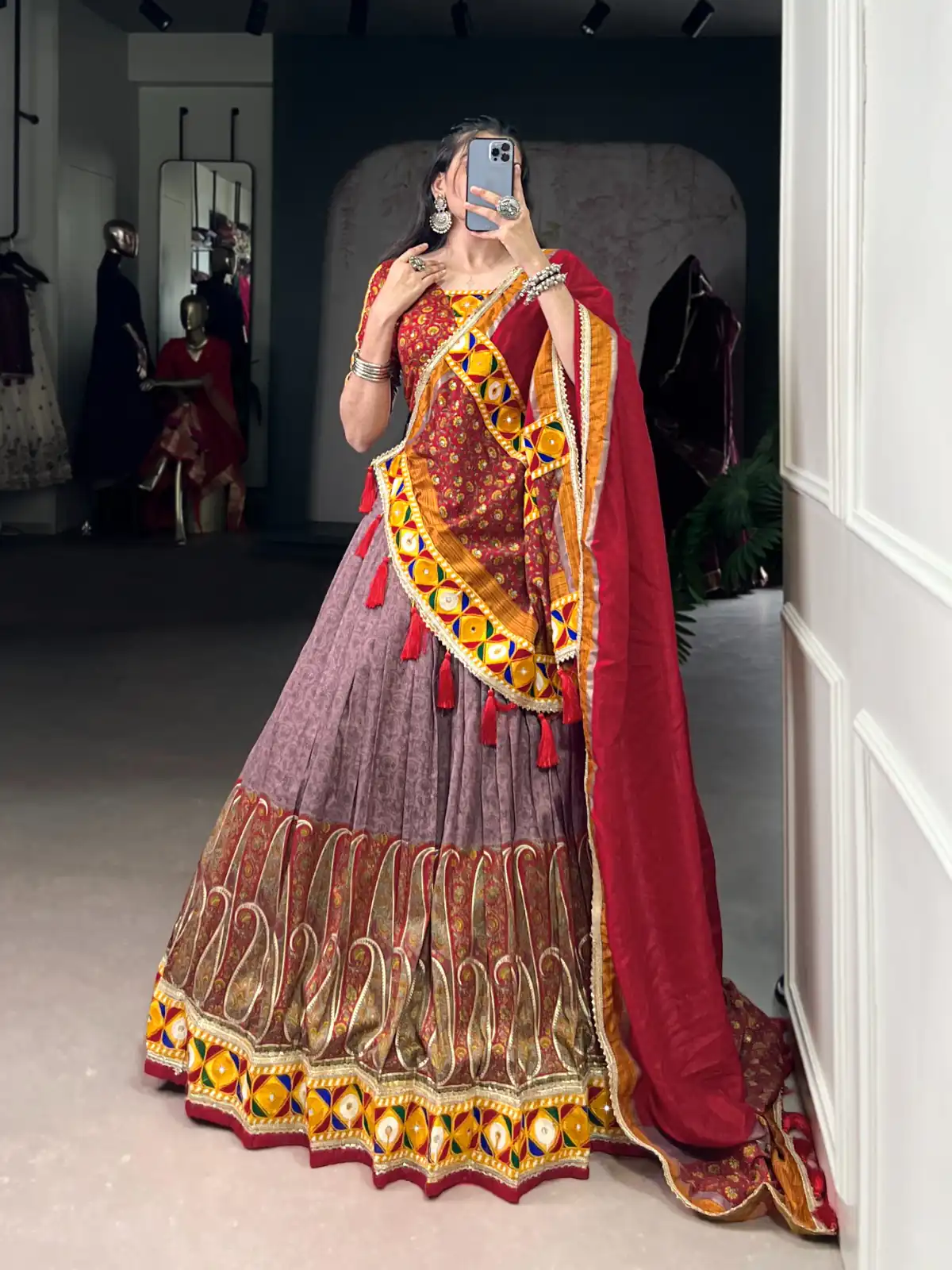 LNB 1745 Onion Color Tasar Silk Kashmiri Foil Print Gamthi Work Sequins Lehenga Choli Wedding, Party, Festive, Events Etc. Delivery 4-6 Working Days Rs 2999 | Creative Lehenga, Bollywood Lehenga, Designer Lehenga, Embroidered Lehenga, Lehenga, Party Wear Lehenga