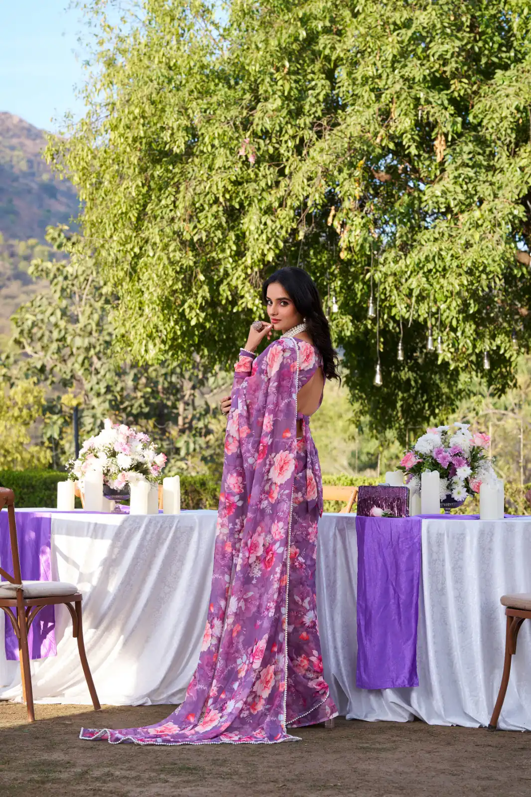 YNF 7010 Onion Color Weightless Marbal Floral Printed Pearl Lace Saree Casual, Wedding, Festive, Events . Expected Delivery  4-6 Working Days @1599/- only                                                                                | Embroidered Sarees, Bollywood Sarees, Creative Sarees, Designer Sarees, Ethnic Saree, Modern Digital sarees, Party Wear Sarees, Sarees