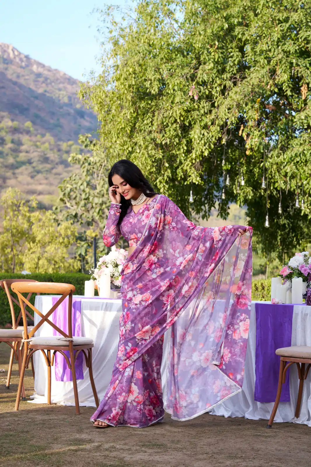 YNF 7010 Onion Color Weightless Marbal Floral Printed Pearl Lace Saree Casual, Wedding, Festive, Events . Expected Delivery  4-6 Working Days @1599/- only                                                                                | Embroidered Sarees, Bollywood Sarees, Creative Sarees, Designer Sarees, Ethnic Saree, Modern Digital sarees, Party Wear Sarees, Sarees