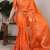 YNF 7904 Orange Color Roop Silk Zari Weaving Work Saree Casual, Wedding, Festive, Events . Expected Delivery  4-6 Working Days @1749/- only                                                                                | Creative Sarees, Embroidered Sarees, Bollywood Sarees, Designer Sarees, Ethnic Saree, Modern Digital sarees, Party Wear Sarees, Sarees