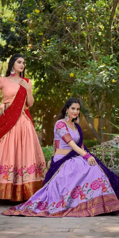 LNB1518 Peach Color Cotton Silk Thread Embroidery Work Lehenga Choli Wedding, Party, Festive, Events Etc. Delivery 4-6 Working Days Rs 2999 | Bollywood Lehenga, Creative Lehenga, Designer Lehenga, Embroidered Lehenga, Lehenga, Party Wear Lehenga