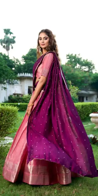 LNB 2003 Peach Color Kanchipuram Lehenga Choli With Zari Embroidery Work. Available at ₹1999 only. Delivery 4-6 Working Days. Shop now. | Creative Lehenga, Bollywood Lehenga, Designer Lehenga, Embroidered Lehenga, Lehenga, Party Wear Lehenga