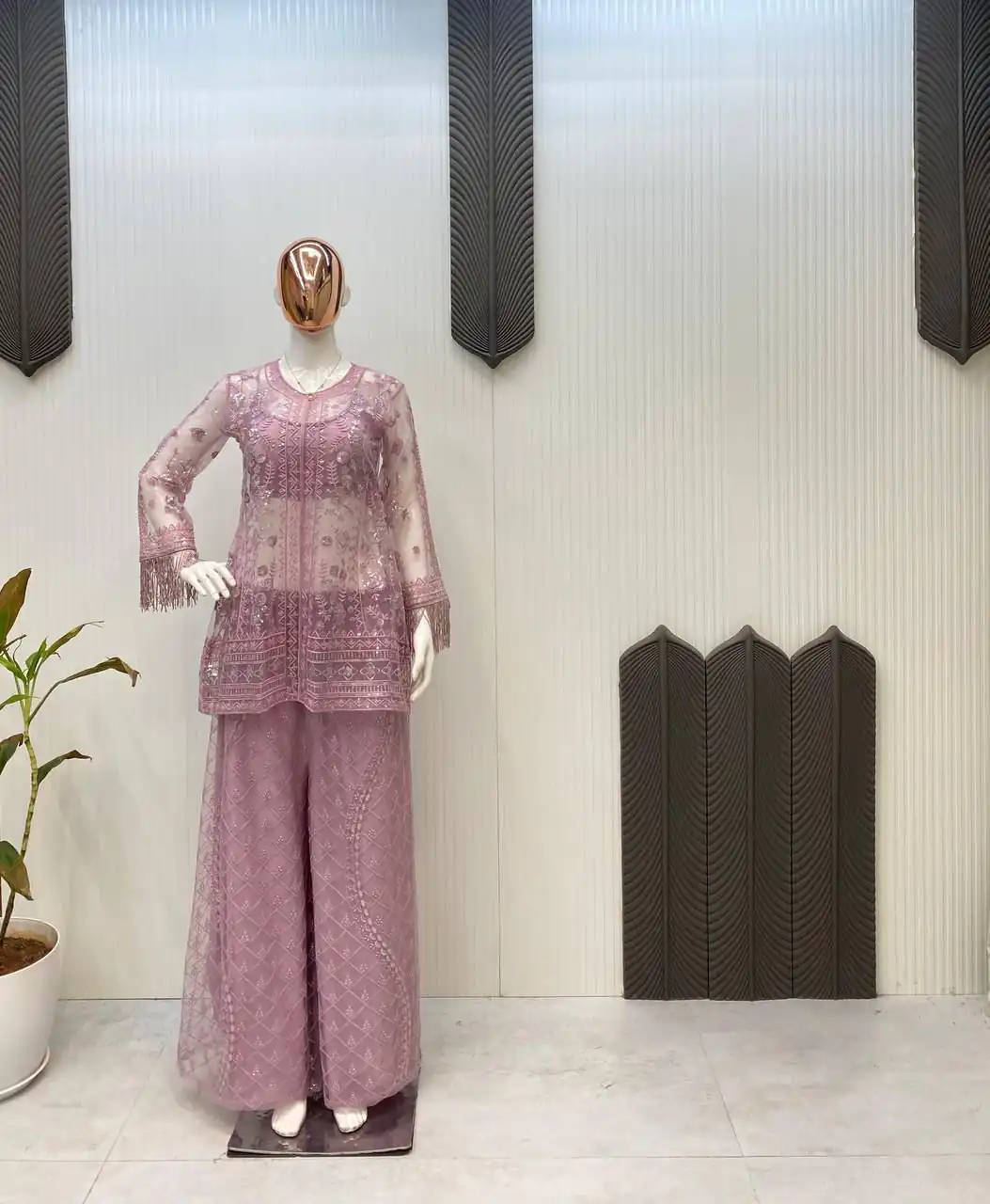 LG 1943 Pink Color Butterfly Net Sequence Embroidery Work Salwar Suit Casual, Wedding, Festive, Events . Expected Delivery  4-6 Working Days @1999/- only      | Casual Suits, Jump Suits, Creative suits, Designer Suits, Palazzo Suits, Party Wear Suits, Patiala Suits, Salwar suit, Straight Suits