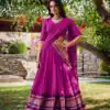 LNB 1902 Pink Color Chanderi Plain With Zari Weaving Work Lehenga Choli Wedding, Party, Festive, Events Etc. Delivery 4-6 Working Days Rs 2099 | Creative Lehenga, Bollywood Lehenga, Designer Lehenga, Embroidered Lehenga, Lehenga, Party Wear Lehenga