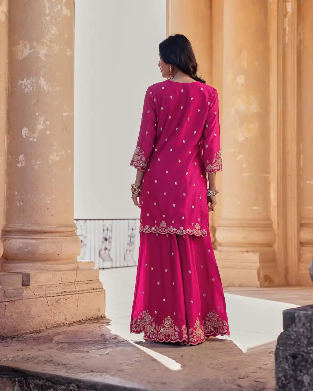 LG 1988 Pink Color Chinon Sequence Embroidery Work Salwar Suit Casual, Wedding, Festive, Events . Expected Delivery  4-6 Working Days @2149/- only      | Casual Suits, Jump Suits, Creative suits, Designer Suits, Palazzo Suits, Party Wear Suits, Patiala Suits, Salwar suit, Straight Suits