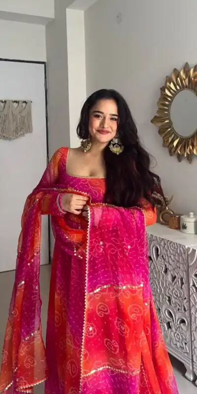 BE 388 Pink Color Faux Georgette With Print And Lace Work Gown Casual, Wedding, Festive, Events . Expected Delivery  4-6 Working Days @1999/- only      | Bollywood Gowns, Creative Gowns, Designer Gowns, Embroidered Gowns, Gowns, Party Wear Gowns