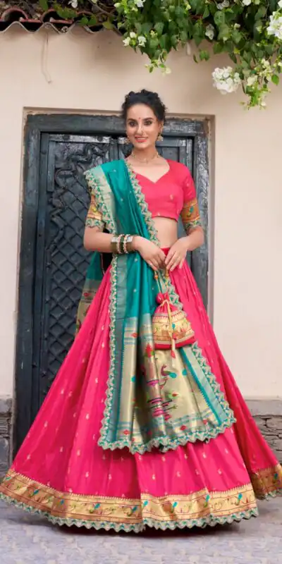 LNB 2014 Pink Color Jacquard Silk Zari Work Sequins Thread Embroidery Lehenga Choli Wedding, Party, Festive, Events Etc. Delivery 4-6 Working Days Rs 3749 | Creative Lehenga, Bollywood Lehenga, Designer Lehenga, Embroidered Lehenga, Lehenga, Party Wear Lehenga