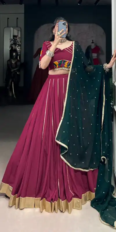 LNB 1655 Pink Color Pure Rayon Embossed Design Gotta Patti Lace Lehenga Choli Wedding, Party, Festive, Events Etc. Delivery 4-6 Working Days Rs 2799 | Bollywood Lehenga, Creative Lehenga, Designer Lehenga, Embroidered Lehenga, Lehenga, Party Wear Lehenga