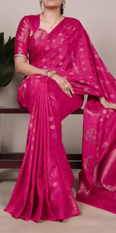 YNF 7904 Pink Color Roop Silk Zari Weaving Work Saree Casual, Wedding, Festive, Events . Expected Delivery  4-6 Working Days @1749/- only                                                                                | Creative Sarees, Embroidered Sarees, Bollywood Sarees, Designer Sarees, Ethnic Saree, Modern Digital sarees, Party Wear Sarees, Sarees