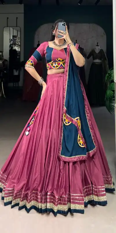 LNB 1656 Pink Color Silk Crepe Sequins Thread Embroidery Gotta Lehenga Choli Festive Party Wedding, Events etc. Delivery 4-6 Working Days @3399/- | Creative Lehenga, Bollywood Lehenga, Designer Lehenga, Embroidered Lehenga, Lehenga, Party Wear Lehenga