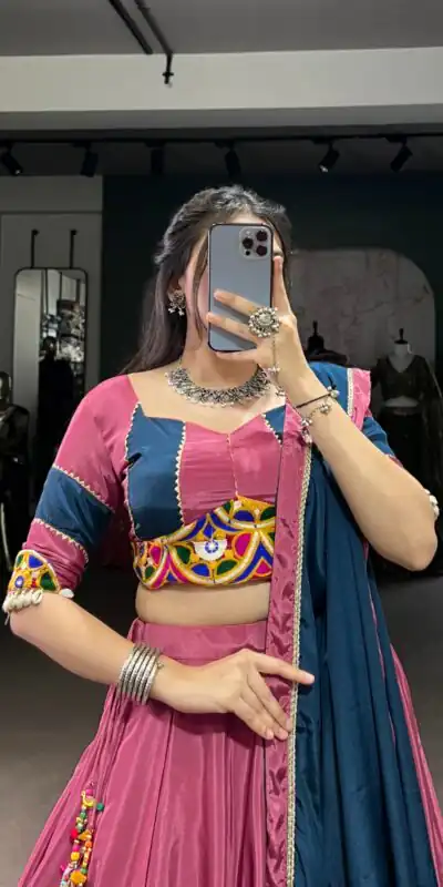 LNB 1656 Pink Color Silk Crepe Sequins Thread Embroidery Gotta Lehenga Choli Festive Party Wedding, Events etc. Delivery 4-6 Working Days @3399/- | Creative Lehenga, Bollywood Lehenga, Designer Lehenga, Embroidered Lehenga, Lehenga, Party Wear Lehenga