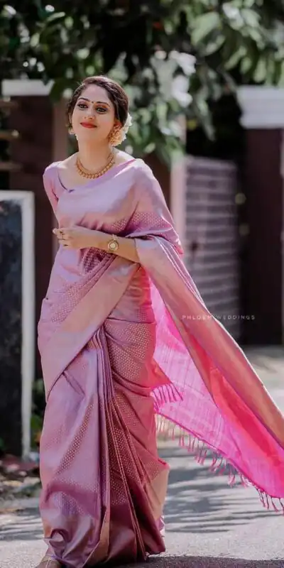 KP 3075 Pink Soft Lichi Silk Whit Designer Jacquard Work in Saree it Grab for ₹1399. Delivery 4-6 Working Days. Shop now. | Embroidered Sarees, Bollywood Sarees, Creative Sarees, Designer Sarees, Ethnic Saree, Modern Digital sarees, Party Wear Sarees, Sarees