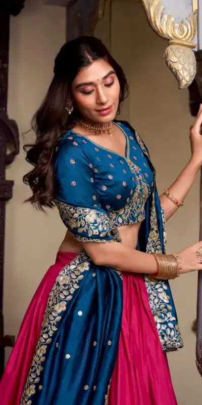 LNB 1238 Pink Color Tasar Silk Printed With Foil Work Lehenga Choli Festive Party Wedding, Events etc. Delivery 4-6 Working Days @2999/- | Bollywood Lehenga, Creative Lehenga, Designer Lehenga, Embroidered Lehenga, Lehenga, Party Wear Lehenga