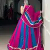 Pink Tasar Silk Bandhej Print Lehenga Choli