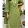 BE 385 Pista Color Rayon Slub Cotton Embroidery Wor Salwar Suit Casual, Wedding, Festive, Events . Expected Delivery  4-6 Working Days @1899/- only      | Casual Suits, Jump Suits, Creative suits, Designer Suits, Palazzo Suits, Party Wear Suits, Patiala Suits, Salwar suit, Straight Suits
