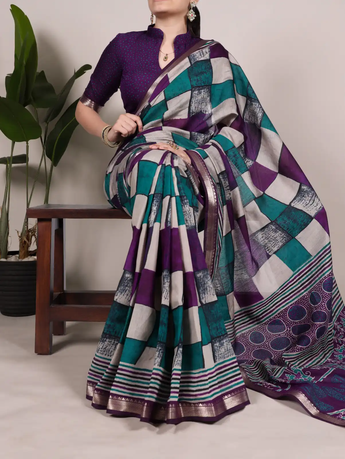 YNF 7045 Purple Color Polyester Viscose Chanderi Printed Border Saree Casual, Wedding, Festive, Events . Expected Delivery  4-6 Working Days @1499/- only                                | Embroidered Sarees, Bollywood Sarees, Creative Sarees, Designer Sarees, Ethnic Saree, Modern Digital sarees, Party Wear Sarees, Sarees