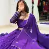 LG 647 Purple Color Printed Georgette Real Mirror Work Lehenga Choli Wedding, Party, Festive, Events Etc. Delivery 4-6 Working Days Rs 2099 | Creative Lehenga, Bollywood Lehenga, Designer Lehenga, Embroidered Lehenga, Lehenga, Party Wear Lehenga