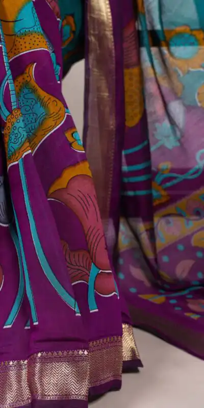 YNF 7036 Purple Color Polyester Chanderi Printed Zari Weaving Work Saree Casual, Wedding, Festive, Events . Expected Delivery  4-6 Working Days @1499/- only                                                                                | Embroidered Sarees, Bollywood Sarees, Creative Sarees, Designer Sarees, Ethnic Saree, Modern Digital sarees, Party Wear Sarees, Sarees