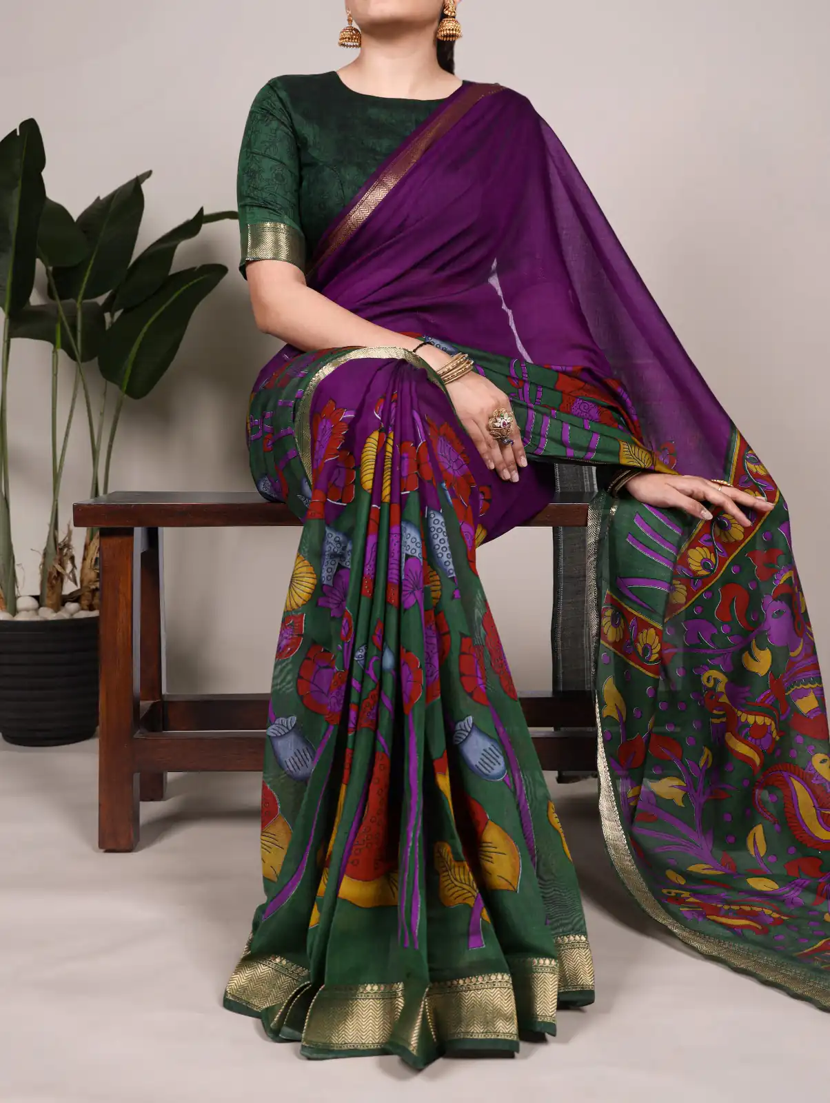 YNF 7036 Purple Color Polyester Chanderi Printed Zari Weaving Work Saree Casual, Wedding, Festive, Events . Expected Delivery  4-6 Working Days @1499/- only                                                                                | Embroidered Sarees, Bollywood Sarees, Creative Sarees, Designer Sarees, Ethnic Saree, Modern Digital sarees, Party Wear Sarees, Sarees