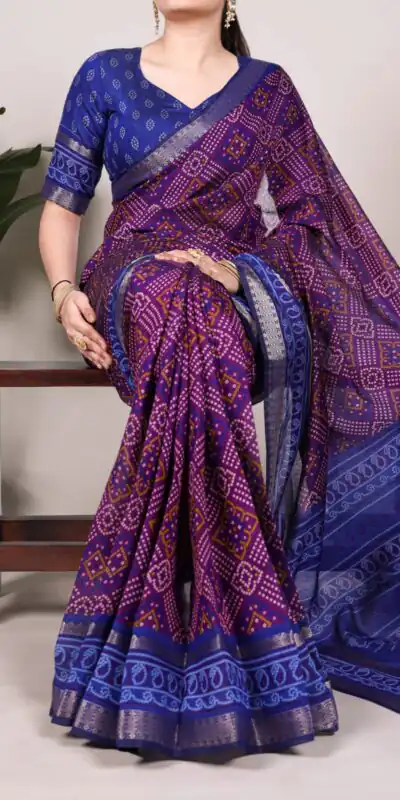 YNF 7046 Purple Color Polyester Chanderi Print Zari Weaving Work Saree Casual, Wedding, Festive, Events . Expected Delivery  4-6 Working Days @1549/- only                                                                                | Embroidered Sarees, Bollywood Sarees, Creative Sarees, Designer Sarees, Ethnic Saree, Modern Digital sarees, Party Wear Sarees, Sarees
