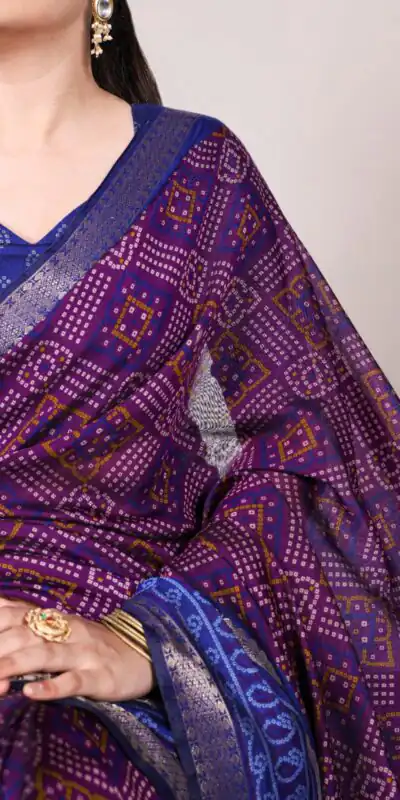 YNF 7046 Purple Color Polyester Chanderi Print Zari Weaving Work Saree Casual, Wedding, Festive, Events . Expected Delivery 4-6 Working Days @1549/- only | Embroidered Sarees, Bollywood Sarees, Creative Sarees, Designer Sarees, Ethnic Saree, Modern Digital sarees, Party Wear Sarees, Sarees