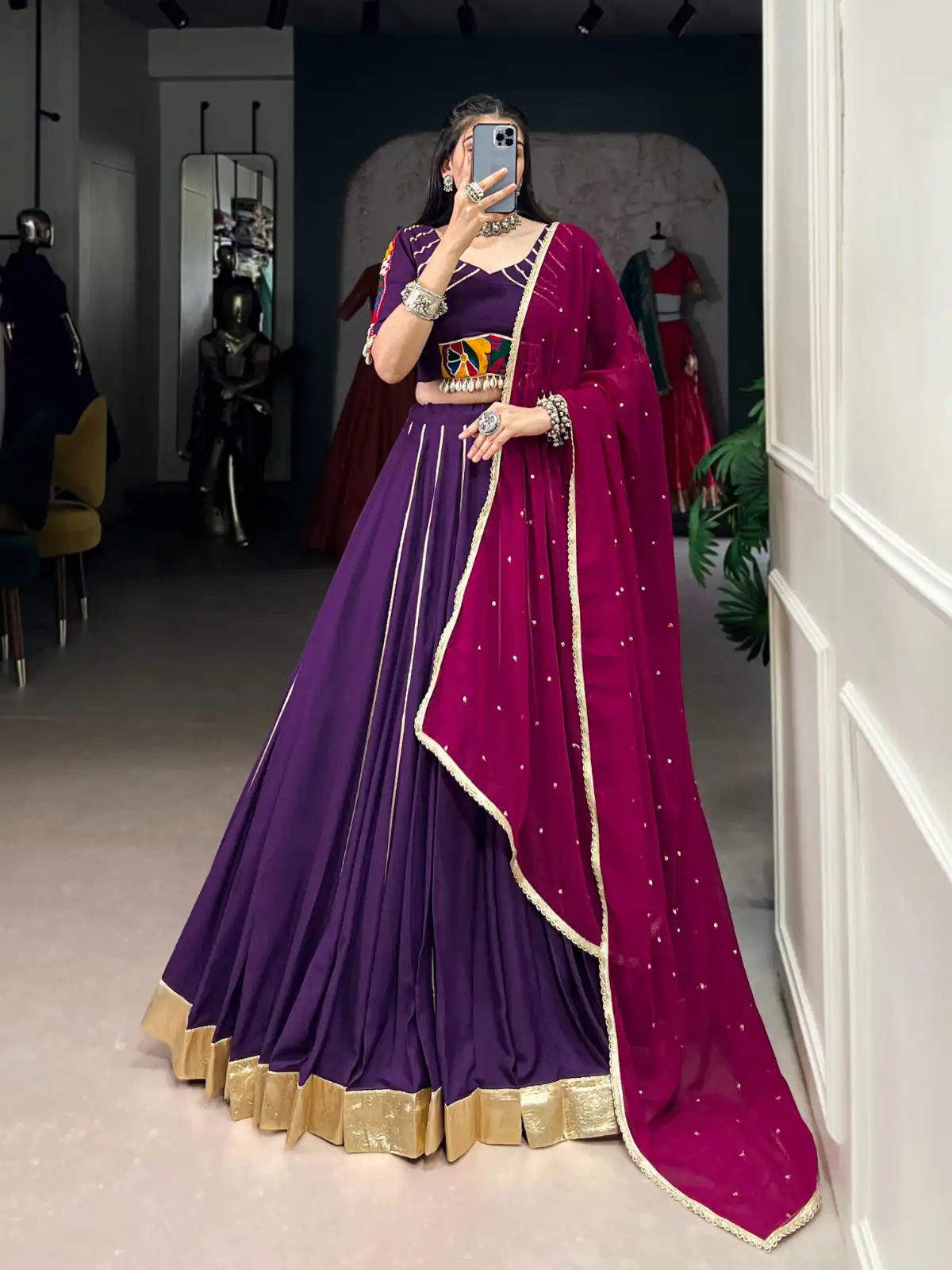 LNB 1655 Purple Color Pure Rayon Embossed Design Gotta Patti Lace Lehenga Choli Wedding, Party, Festive, Events Etc. Delivery 4-6 Working Days Rs 2799 | Creative Lehenga, Bollywood Lehenga, Designer Lehenga, Embroidered Lehenga, Lehenga, Party Wear Lehenga