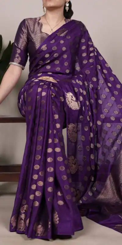 YNF 7904 Purple Color Roop Silk Zari Weaving Work Saree Casual, Wedding, Festive, Events . Expected Delivery  4-6 Working Days @1749/- only                                                                                | Creative Sarees, Embroidered Sarees, Bollywood Sarees, Designer Sarees, Ethnic Saree, Modern Digital sarees, Party Wear Sarees, Sarees