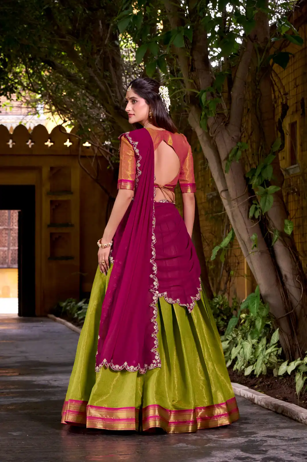 LNB 2009 Rani pink Color Kanchipuram Weaving With Zari Weaving Work Lehenga Choli Wedding, Party, Festive, Events Etc. Delivery 4-6 Working Days Rs 1999 | Creative Lehenga, Bollywood Lehenga, Designer Lehenga, Embroidered Lehenga, Lehenga, Party Wear Lehenga