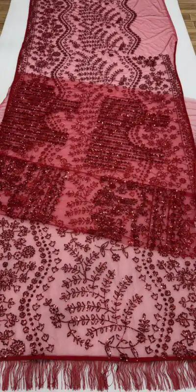 DF 3461 Red Color Butterfly Net 5mm Sequins Embroidery work Saree Saree Casual, Wedding, Festive, Events . Expected Delivery  4-6 Working Days @1799/- only                                                                                | Embroidered Sarees, Bollywood Sarees, Creative Sarees, Designer Sarees, Ethnic Saree, Modern Digital sarees, Party Wear Sarees, Sarees