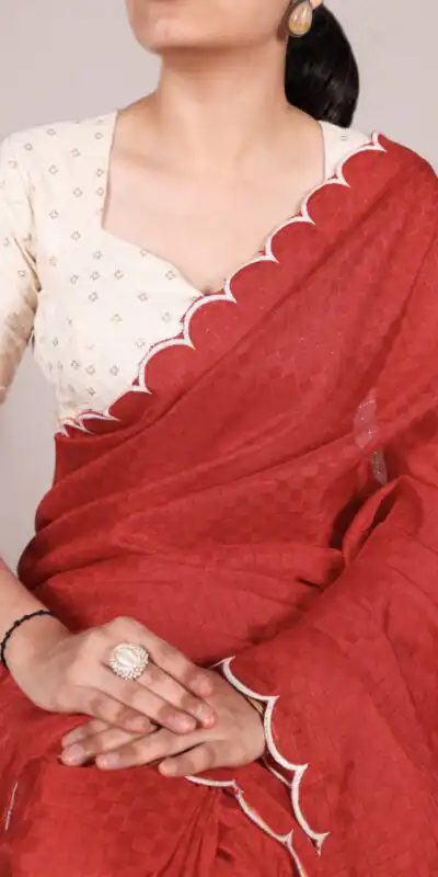 YNF 7105 Red Color Gadhawal Chex Arca Work Saree Casual, Wedding, Festive, Events . Expected Delivery  4-6 Working Days @1599/- only                                                                                | Embroidered Sarees, Bollywood Sarees, Creative Sarees, Designer Sarees, Ethnic Saree, Modern Digital sarees, Party Wear Sarees, Sarees