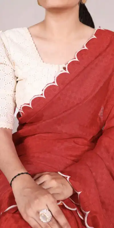 YNF 7105 Red Color Gadhawal Chex Arca Work Saree Casual, Wedding, Festive, Events . Expected Delivery  4-6 Working Days @1599/- only                                                                                | Embroidered Sarees, Bollywood Sarees, Creative Sarees, Designer Sarees, Ethnic Saree, Modern Digital sarees, Party Wear Sarees, Sarees