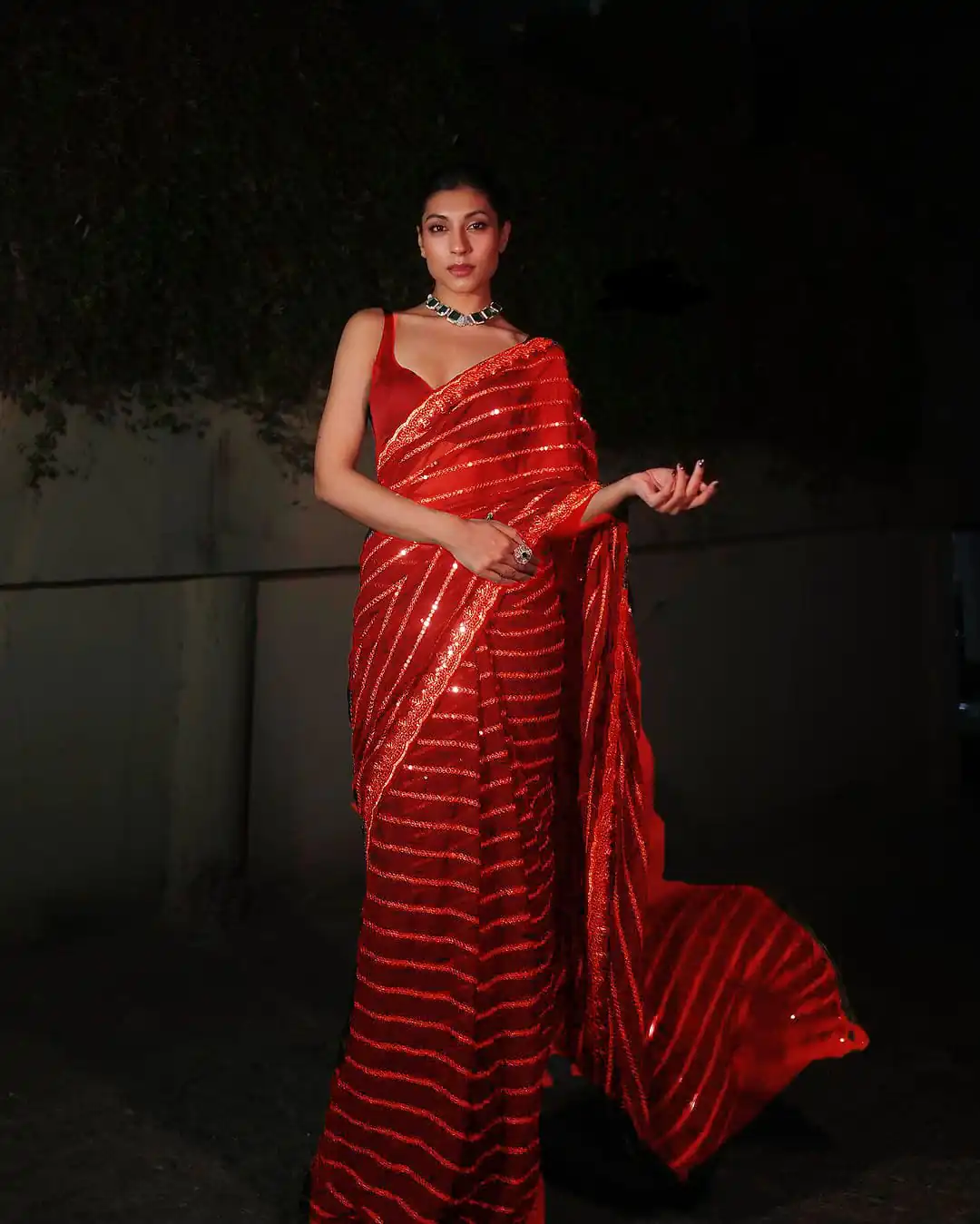 DF 3393 Red Color Georgette 5MM Sequins Embroidery Work Saree Casual, Wedding, Festive, Events . Expected Delivery  4-6 Working Days @1799/- only                                                 | Embroidered Sarees, Bollywood Sarees, Creative Sarees, Designer Sarees, Ethnic Saree, Modern Digital sarees, Party Wear Sarees, Sarees