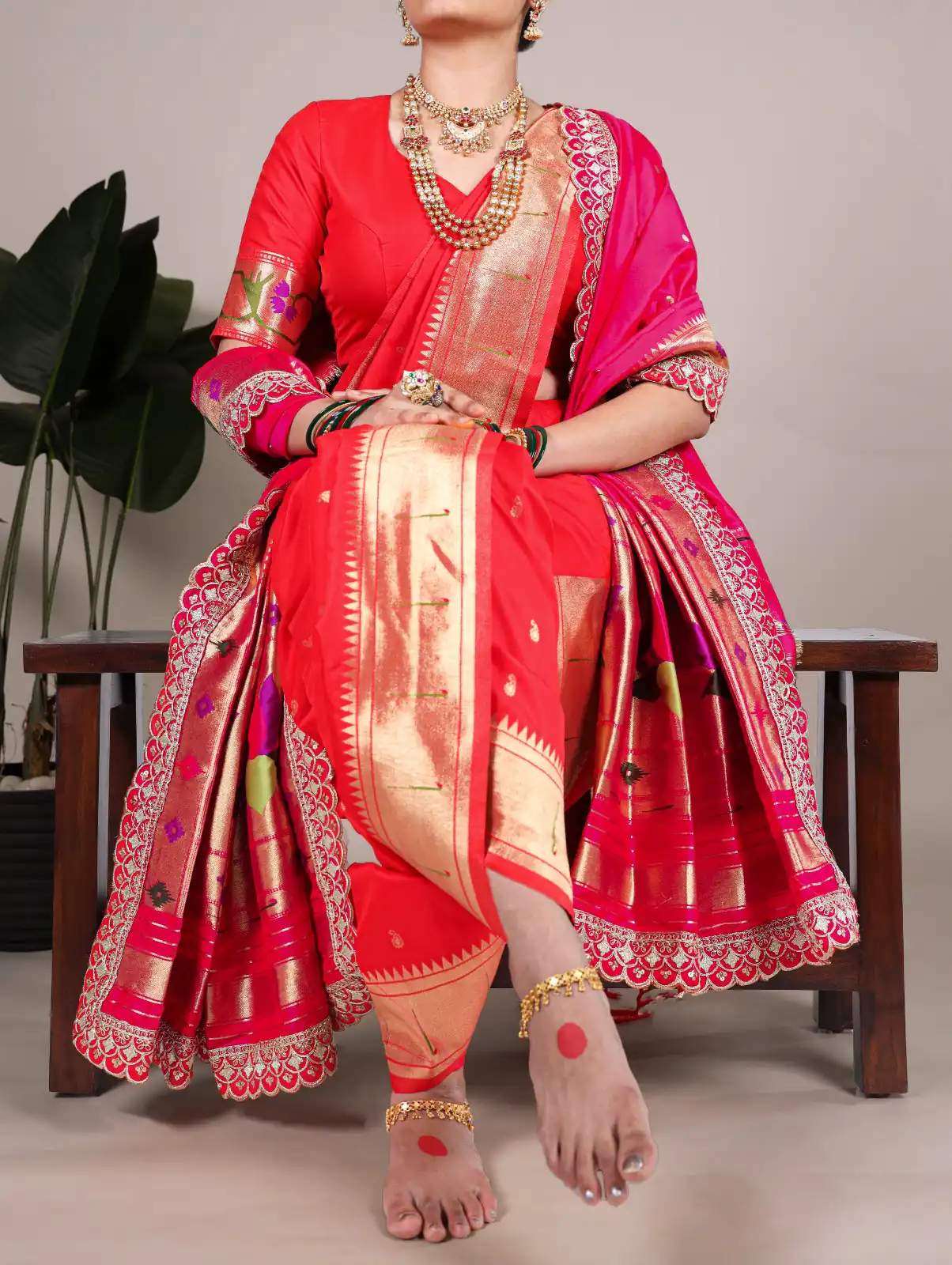 YNF 7407 Red Color Jacquard Silk Paithani Zari Weaving Work Saree Casual, Wedding, Festive, Events . Expected Delivery  4-6 Working Days @3349/- only                                                                                | Creative Sarees, Embroidered Sarees, Bollywood Sarees, Designer Sarees, Ethnic Saree, Modern Digital sarees, Party Wear Sarees, Sarees