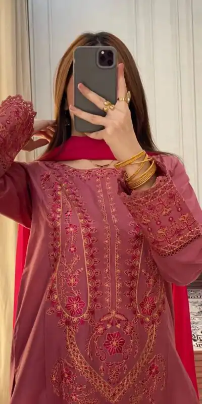 BE 381 Red Color Roman Silk Dupatta with Lace Work Embroidery Work. Festive Deal ₹1849. Delivery 4-6 Working Days. Shop now. | Casual Suits, Jump Suits, Tops & Bottoms, Track Suits, Trendy Wear, Creative suits, Designer Suits, Palazzo Suits, Party Wear Suits, Patiala Suits, Salwar suit, Straight Suits