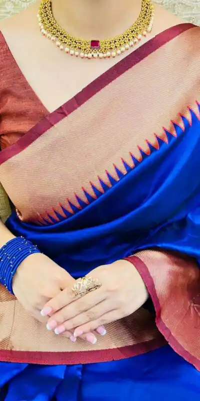 KP 3053 Royal Blue Soft Lichi Silk With Lace Jacquard Border Saree Work. Grab it for ₹1449. Delivery 4-6 Working Days. Shop now. | Embroidered Sarees, Bollywood Sarees, Creative Sarees, Designer Sarees, Ethnic Saree, Modern Digital sarees, Party Wear Sarees, Sarees