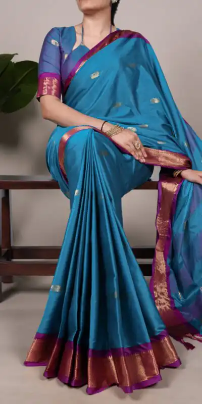 YNF 7406 Sky Blue Color Cotton Silk Weaving Work Paithani Concept Saree Casual, Wedding, Festive, Events . Expected Delivery  4-6 Working Days @1449/- only                                                                                | Embroidered Sarees, Bollywood Sarees, Creative Sarees, Designer Sarees, Ethnic Saree, Modern Digital sarees, Party Wear Sarees, Sarees