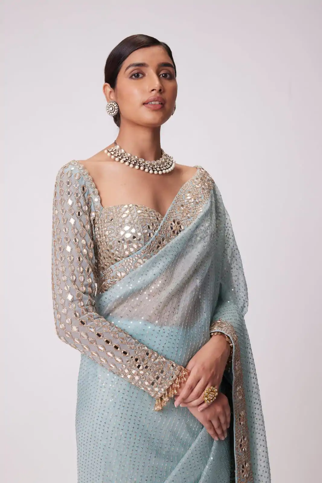 DF 3431 Sky Blue Color Faux Georgette Heavy 5mm Sequence Work Saree Casual, Wedding, Festive, Events . Expected Delivery  4-6 Working Days @1759/- only                                                                                | Embroidered Sarees, Bollywood Sarees, Creative Sarees, Designer Sarees, Ethnic Saree, Modern Digital sarees, Party Wear Sarees, Sarees