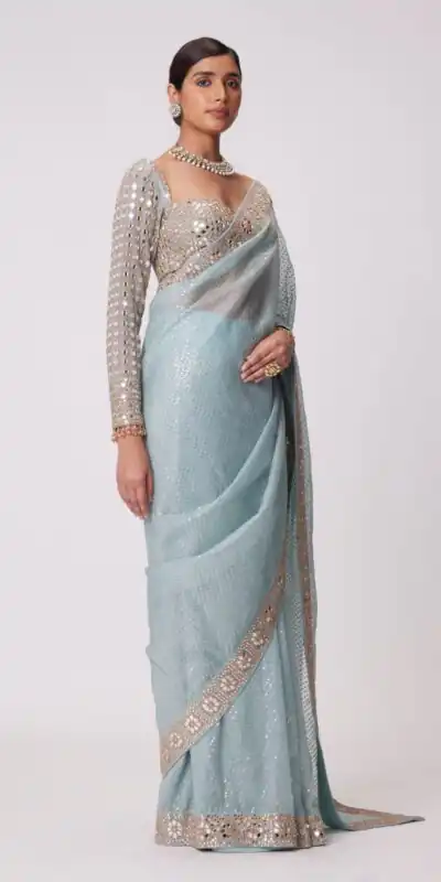 DF 3431 Sky Blue Color Faux Georgette Heavy 5mm Sequence Work Saree Casual, Wedding, Festive, Events . Expected Delivery  4-6 Working Days @1759/- only                                                                                | Embroidered Sarees, Bollywood Sarees, Creative Sarees, Designer Sarees, Ethnic Saree, Modern Digital sarees, Party Wear Sarees, Sarees