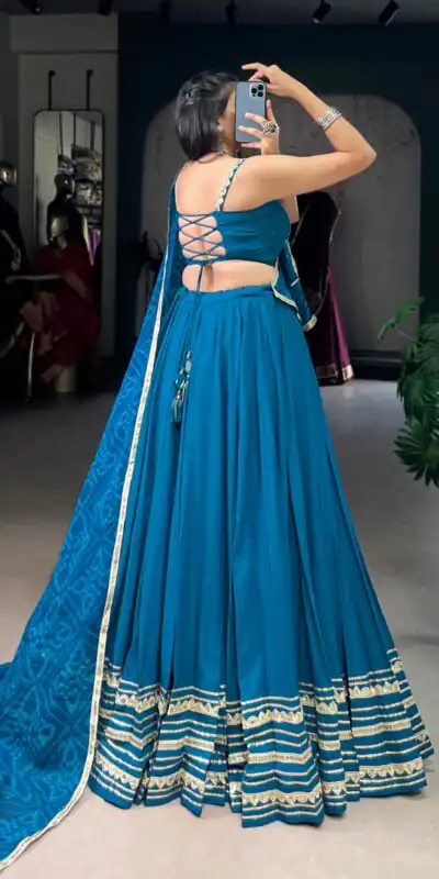LNB 1670 Teal Color Pure Rayon Lace Touch Up Lehenga Choli Wedding, Party, Festive, Events Etc. Delivery 4-6 Working Days Rs 3399 | Creative Lehenga, Bollywood Lehenga, Designer Lehenga, Embroidered Lehenga, Lehenga, Party Wear Lehenga