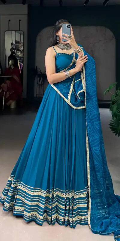 LNB 1670 Teal Color Pure Rayon Lace Touch Up Lehenga Choli Wedding, Party, Festive, Events Etc. Delivery 4-6 Working Days Rs 3399 | Creative Lehenga, Bollywood Lehenga, Designer Lehenga, Embroidered Lehenga, Lehenga, Party Wear Lehenga