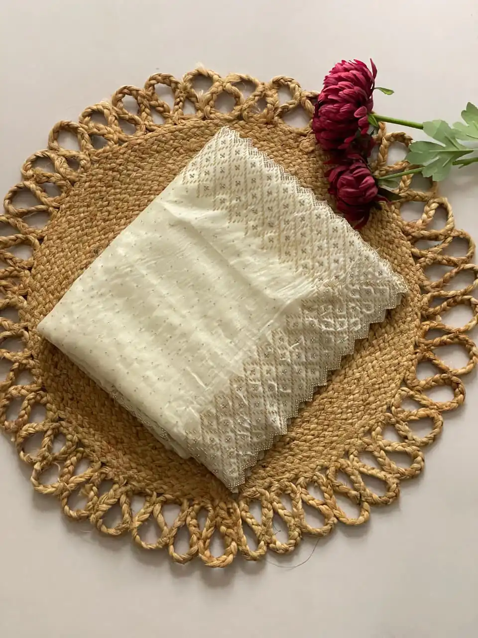 DF 3467 White Color Jimmy Choo Full Zarkhan Diamond Work Saree Casual, Wedding, Festive, Events . Expected Delivery  4-6 Working Days @2099/- only                                                                                | Embroidered Sarees, Bollywood Sarees, Creative Sarees, Designer Sarees, Ethnic Saree, Modern Digital sarees, Party Wear Sarees, Sarees