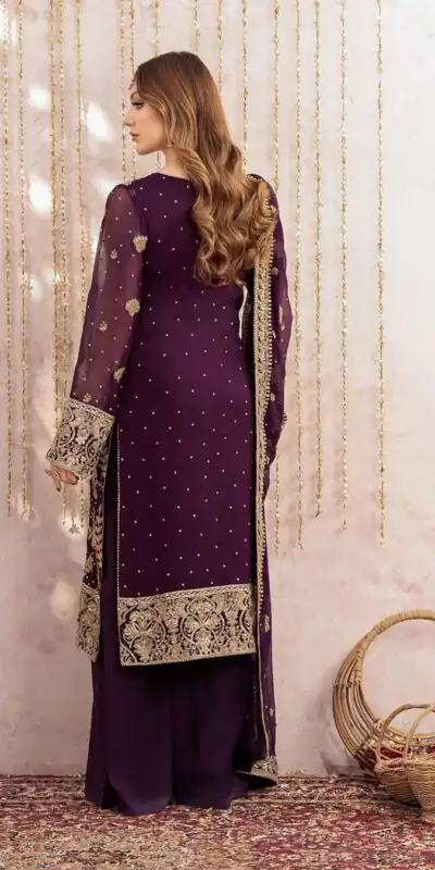 LG 1986 Wine Color Georgette Sequence Embroidery Work Salwar Suit Casual, Wedding, Festive, Events . Expected Delivery  4-6 Working Days @2049/- only      | Casual Suits, Jump Suits, Creative suits, Designer Suits, Palazzo Suits, Party Wear Suits, Patiala Suits, Salwar suit, Straight Suits