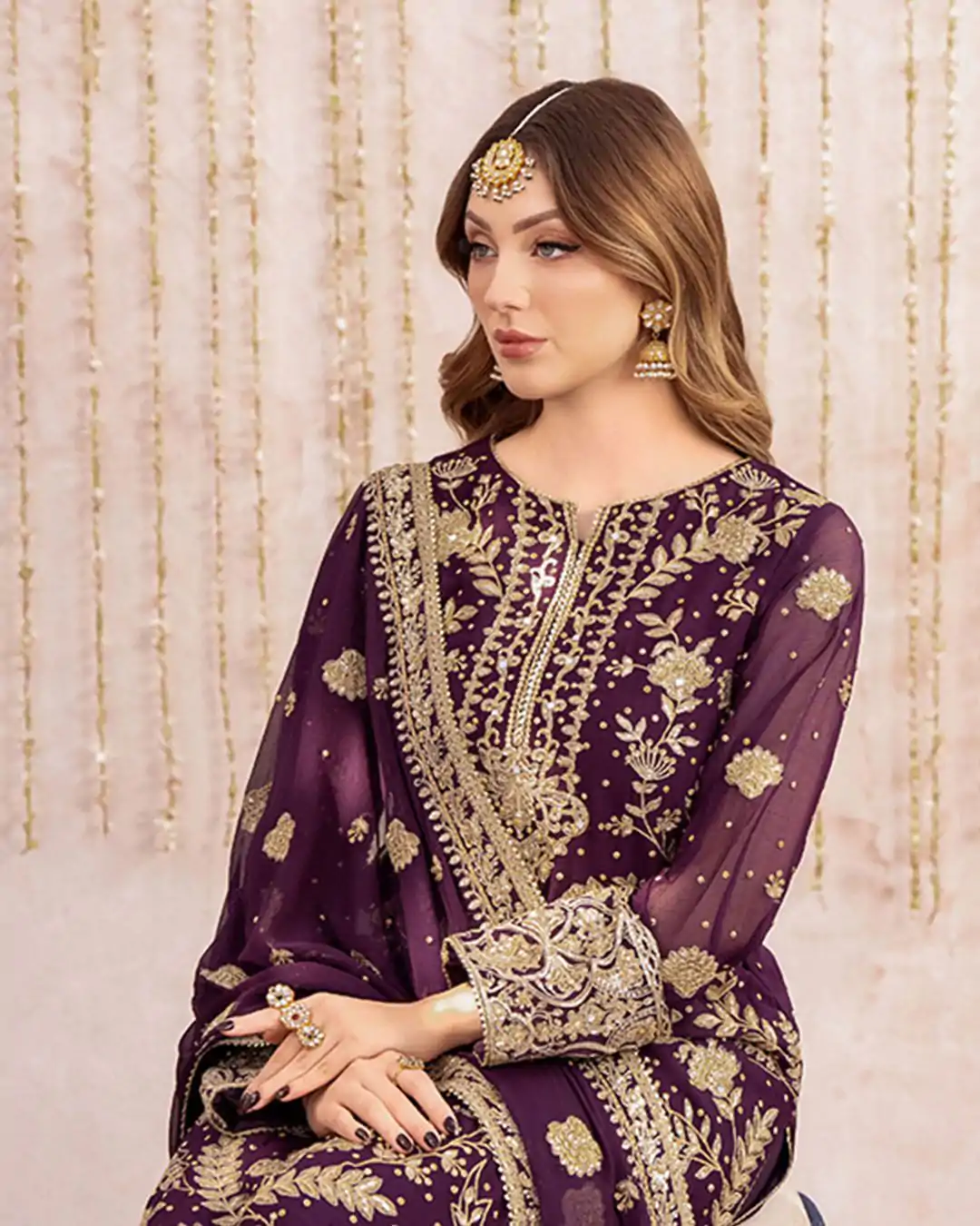 LG 1986 Wine Color Georgette Sequence Embroidery Work Salwar Suit Casual, Wedding, Festive, Events . Expected Delivery  4-6 Working Days @2049/- only      | Casual Suits, Jump Suits, Creative suits, Designer Suits, Palazzo Suits, Party Wear Suits, Patiala Suits, Salwar suit, Straight Suits