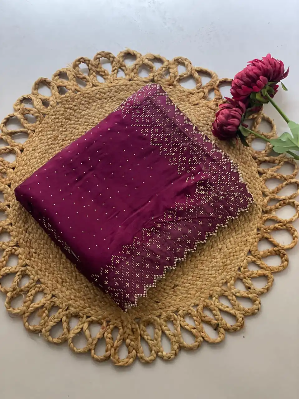 DF 3467 Wine Color Jimmy Choo Full Zarkhan Diamond Work Saree Casual, Wedding, Festive, Events . Expected Delivery  4-6 Working Days @2099/- only                                                                                | Embroidered Sarees, Bollywood Sarees, Creative Sarees, Designer Sarees, Ethnic Saree, Modern Digital sarees, Party Wear Sarees, Sarees