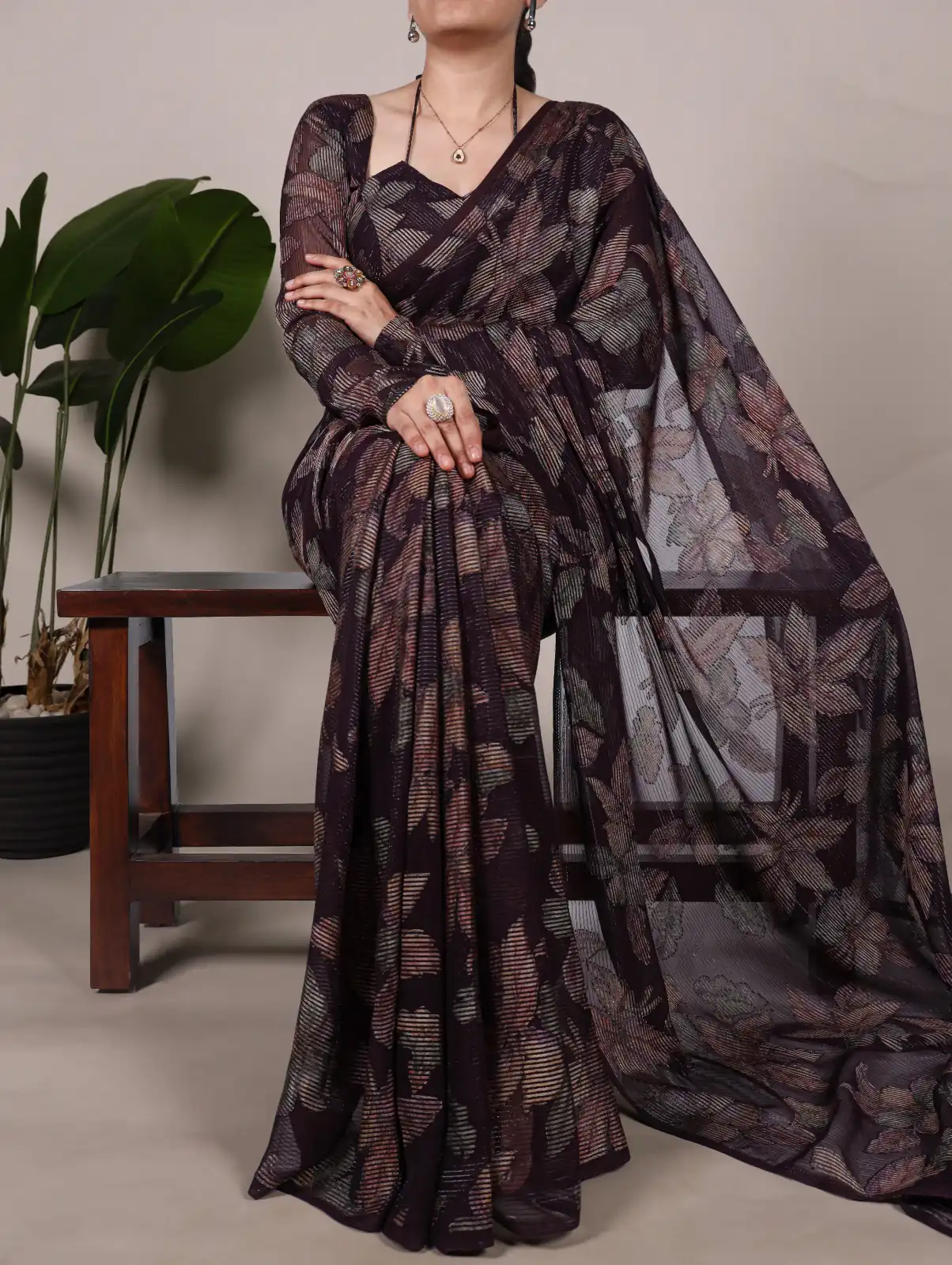 YNF 7052 Wine Color Lurex Brasso Floral Viscose Brasso Saree Casual, Wedding, Festive, Events . Expected Delivery  4-6 Working Days @1799/- only                                                                                | Embroidered Sarees, Bollywood Sarees, Creative Sarees, Designer Sarees, Ethnic Saree, Modern Digital sarees, Party Wear Sarees, Sarees