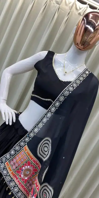 BE 393 Black Crape Silk Lehenga Choli Perfect for Wedding, Party, Engagement, Anniversary, Traditional Day Get it for ₹1999. Delivery 4-6 Working | Bollywood Lehenga, Creative Lehenga, Designer Lehenga, Embroidered Lehenga, Lehenga, Party Wear Lehenga